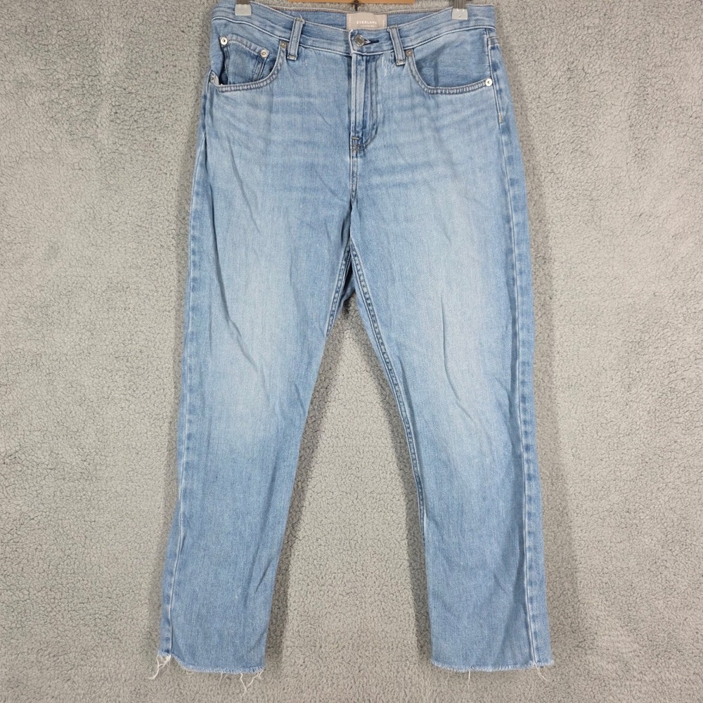 Everlane The Summer Jean Light Wash Distressed Denim Womens Size 28 Regular